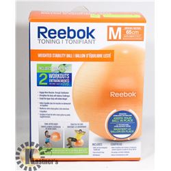 REEBOK TONING M 65CM WEIGHTED STABILITY BALL