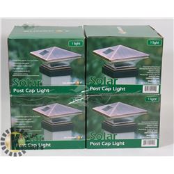 LOT OF 4 NEW SOLAR POST CAP LIGHTS