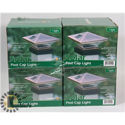 LOT OF 4 NEW SOLAR POST CAP LIGHTS