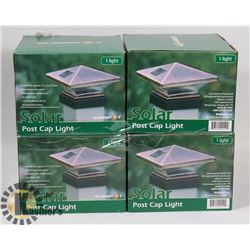LOT OF 4 NEW SOLAR POST CAP LIGHTS