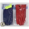 Image 1 : 2 PACK OF LEATHER GLOVES - MEDIUM