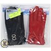 Image 1 : 2 PACK OF LEATHER GLOVES - MEDIUM