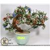 Image 1 : GLASS MULTI COLORED BONSAI TREE IN BOWL.