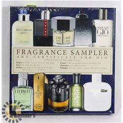FRAGRANCE SAMPLER AND CERTIFICATE FOR HIM
