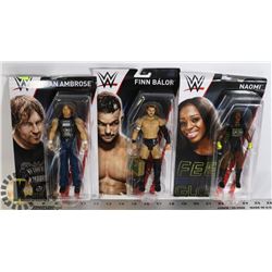 LOT OF 3 WWE ACTION FIGURES
