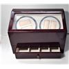 Image 1 : 9)  SOLID WOOD HUMIDOR WITH POWER