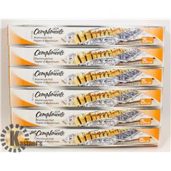 LOT OF 6 OF ALUMINUM FOIL 25 FT PER ROLL