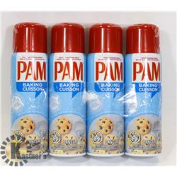 LOT OF 4 PAM COOKING SPRAY