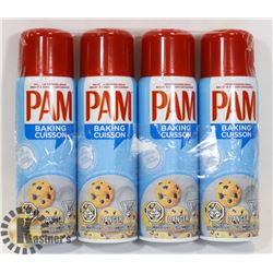 LOT OF 4 PAM COOKING SPRAY