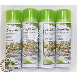 LOT OF 4 COMPLIMENTS EXTRA VIRGIN OILVE OIL SPRAY