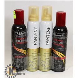 4 BOTTLES OF HAIR MOUSSE