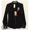 Image 1 : BLACK WOMENS CINCH BUTTON UP SHIRT SIZE MEDIUM.