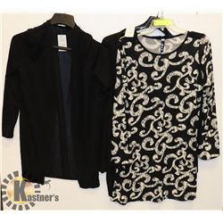 WOMENS SHIRT SIZE S/ M AND 2 BLACK ONE SIZE