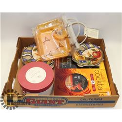 3 SETS OF COCKTAIL PLATES.