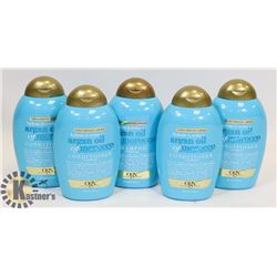 LOT OF 5 OGX EXTRA STRENGTH HYDRATE & REVIVE ARGAN