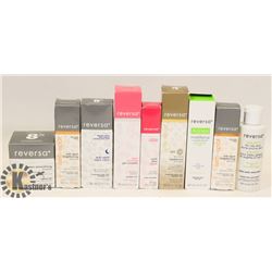 BAG OF ASSORTED REVERSA SKIN CARE PRODUCTS.