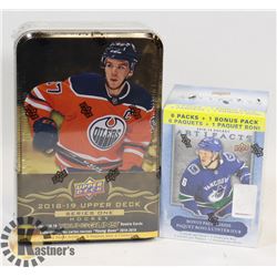 LOT OF 2 NEW 2018/19 UPPER DECK YOUNG GUNS &