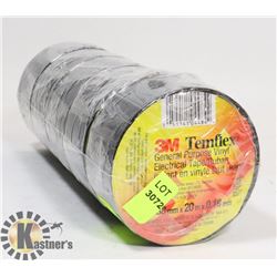 PACK OF 5 NEW EXTRA THICK 3M BLACK TAPE