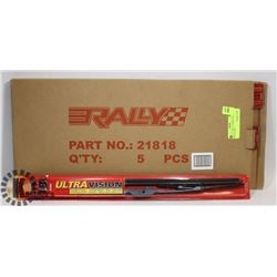 CASE OF 5 NEW 18" VISION TEC  WIPER BLADES