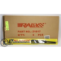 PACK OF 5 NEW 17" ALL SEASON WIPER BLADES