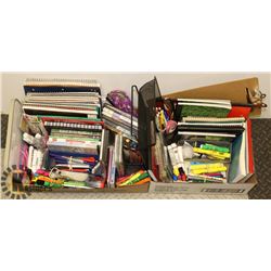 2 BOXES OF OFFICE SUPPLIES.