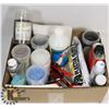 Image 1 : BOX OF ASSORTED ART SUPPLIES.