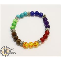 #16-7 CHAKRA ENERGY BEAD BRACELET 8MM/7.5MM