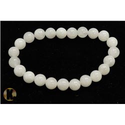 #5-SELENITE BEAD BRACELET 8MM/7.5"