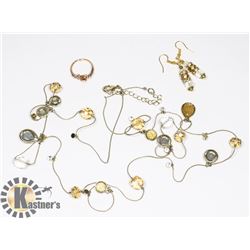 19)  GOLD TONE, CLEAR & CHAMPAGNE