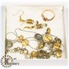 Image 2 : 19)  GOLD TONE, CLEAR & CHAMPAGNE