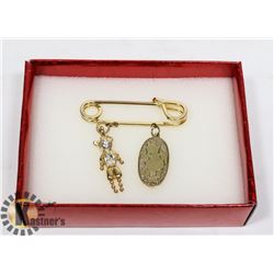 VINTAGE WINNIE THE POOH CRYSTAL HAT PIN