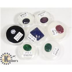 90 CARATS RUBY, EMERALD, SAPPHIRE, AMETHYST,