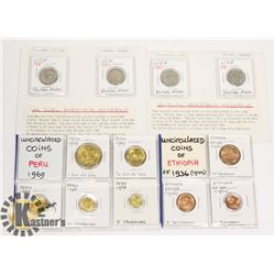 LOT OF 4 VARIOUS WORLD & USA BUFFALO NICKEL COIN