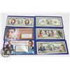 Image 1 : LOT OF 4 GENUINE USA $2 BANK NOTES W/COLLECTIBLE