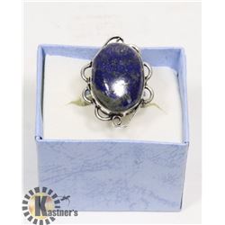 #26- BLUE LAPIS LAZULI GEMSTONE  RING/SIZE 8.5