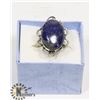 Image 1 : #26- BLUE LAPIS LAZULI GEMSTONE  RING/SIZE 8.5