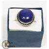 Image 1 : #25-BLUE LAPIS LAZULI GEMSTONE  RING/SIZE 8.5