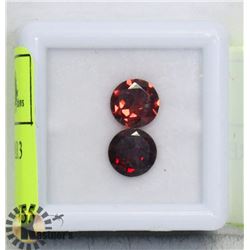 #46-RED GARNET MATCHING PAIR 3 CT