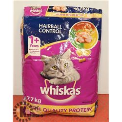WHISKAS CAT FOOD 7.7KG BEST BEFORE SEPT 2020