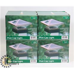LOT OF 4 NEW SOLAR POWER POST CAPS