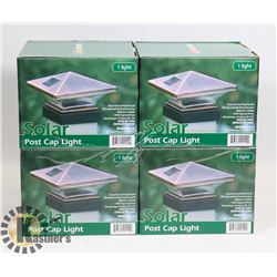 LOT OF 4 NEW SOLAR POWER POST CAPS