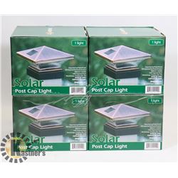 LOT OF 4 NEW SOLAR POWER POST CAPS