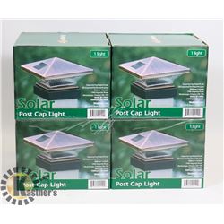 LOT OF 4 NEW SOLAR POWER POST CAPS