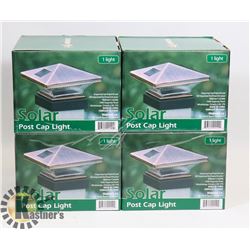 LOT OF 4 NEW SOLAR POWER POST CAPS