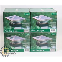 LOT OF 4 NEW SOLAR POWER POST CAPS