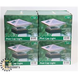 LOT OF 4 NEW SOLAR POWER POST CAPS