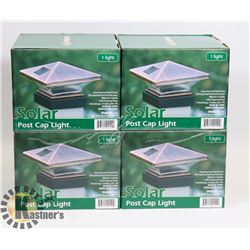 LOT OF 4 NEW SOLAR POWER POST CAPS