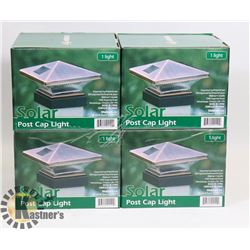 LOT OF 4 NEW SOLAR POWER POST CAPS