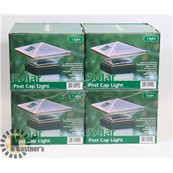 LOT OF 4 NEW SOLAR POWER POST CAPS