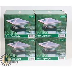 LOT OF 4 NEW SOLAR POWER POST CAPS